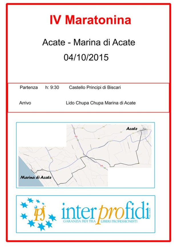 Acate. “IV Maratonina, Acate-Marina di Acate”.