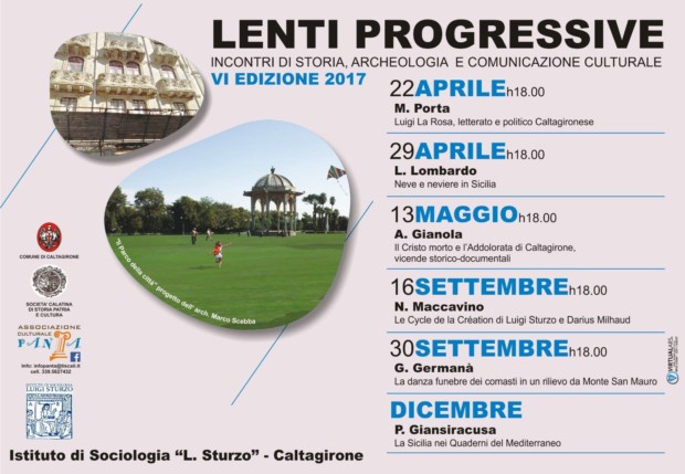 Caltagirone. “Lenti Progressive”: Sabato 22 aprile comincia la sesta edizione con la conferenza di Massimo Porta su Luigi La Rosa