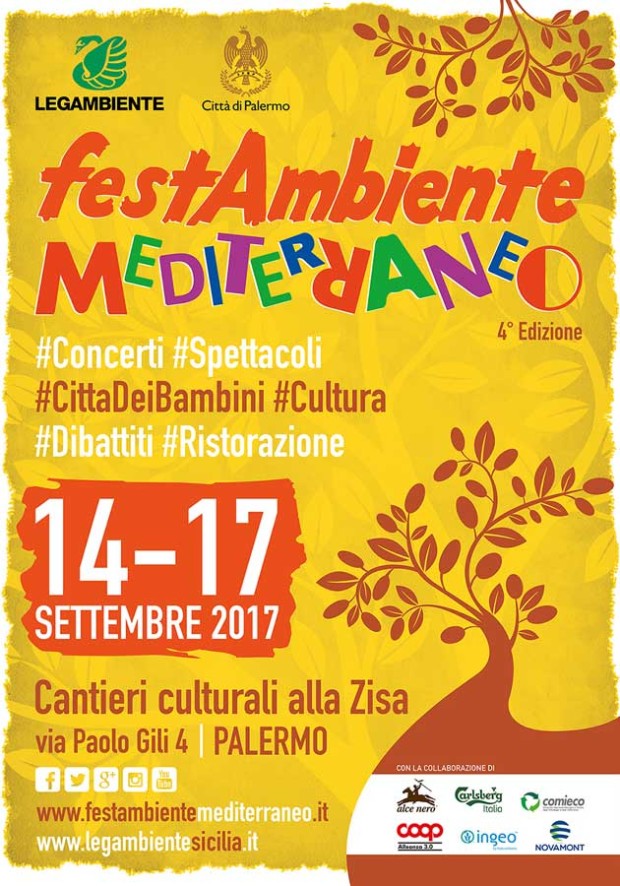 Palermo. FestAmbiente Mediterraneo: Da giovedì 14 a domenica 17 settembre ai Cantieri culturali alla Zis