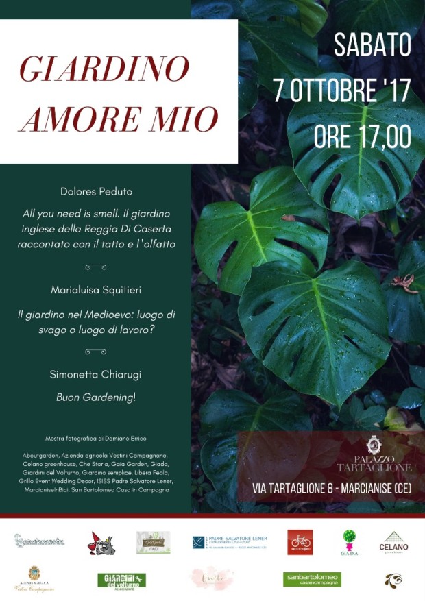 Torna a Palazzo Tartaglione “Giardino Amore Mio”, incontro di promozione della cultura del verde: conferenze, arte e sensibilità green