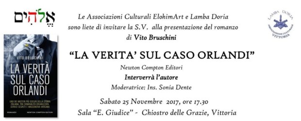 Vittoria, il 25 novembre Vito Bruschini presenterà il libro “La verità sul Caso Orlandi”