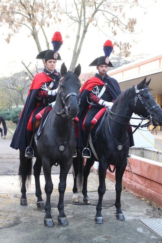 Carabinieri a Cavallo alla Grotta di Babbo Natale di Ornavasso