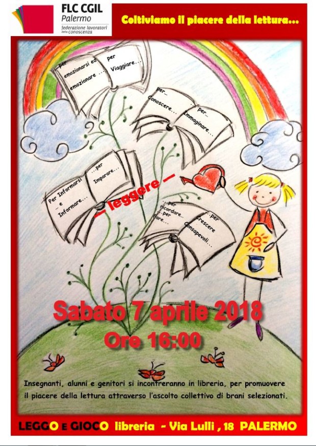 Libri: “Coltiviamo il piacere della lettura”, l’iniziativa della Flc Cgil domani a Palermo