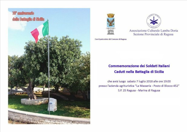 Ragusa, Cerimonia di commemorazione dei soldati italiani caduti nella Battaglia di Sicilia