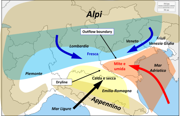 CNR. Tornado nella Pianura Padana: la dinamica del “punto triplo”