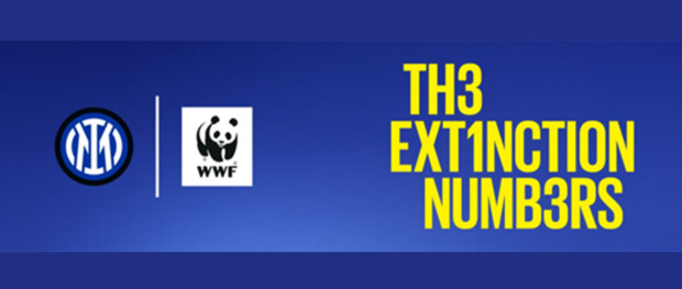 WWF e Inter portano in campo “TH3 EXT1NCTION NUMB3RS” nel derby di Milano